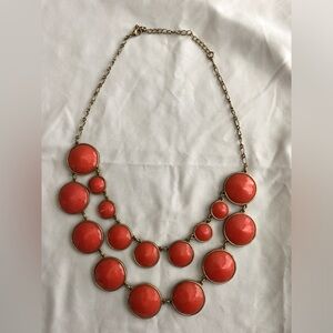 Elegant Coral Statement Necklace -costume jewelry